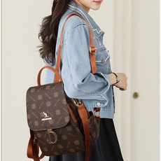 투니스 여성 빈티지 프린팅 캐주얼 패션 대용량 경량 백팩