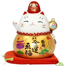 藥師窯 招財貓擺飾 金運來福必勝款