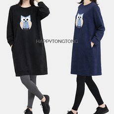 해피통통 여성용 후리스 원피스+기모레깅스 세트 빅사이즈 폴라폴리스 겨울원피스 겨울레깅스 SET