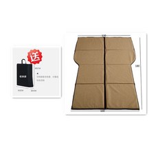 椰棕透氣車用床墊 摺疊旅行睡墊 亞麻材質, 卡其色