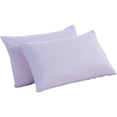 모합 지퍼 베개 커버 2피스 브러시드 마이크로파이버 1800 호텔 품질의 초연질 수축 없음 페이드 보호대 - 라벤더 퀸