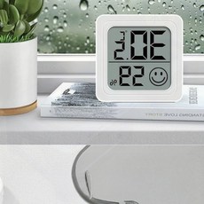 탁상 디지털 실내 온도계 습도계 시계겸용, 1개, 상세페이지 참조