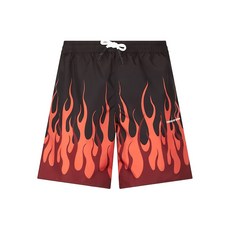 비전오브수퍼 플레임 프린트 스윔 쇼츠, 블랙계열+레드계열