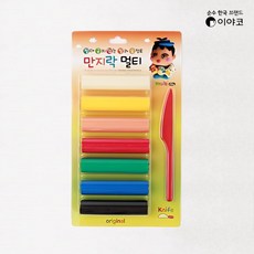 [오피스온] 이야코 만지락 칼라유토 7색 (7색곡물점토+조각칼), 7색세트, 1개