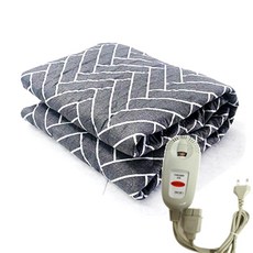 HANIL 格紋印花電熱墊, L(135*180cm), 人字紋(灰色)
