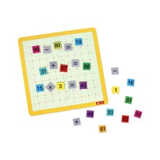학습교구 자석놀이 자석퍼즐 매스보드&숫자타일, 120피스, 1개