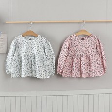 지에랑KC 안개블라우스 (아이/핑크) 5~13