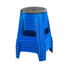 공룡플라스틱 플라스틱의자 편의점 간이 야외 행사용 포장마차 회전의자 5개, 회전의자 5개묶음(청색)