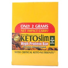 NaturesPlus 天然佳 高蛋白巧克力杏仁脆棒, 60g, 1個