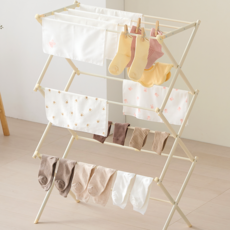 리스페토 빨래건조대 튼튼한 접이식 건조대, 올크림