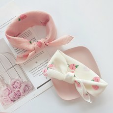 woojooi 兒童草莓公主圍巾2件組