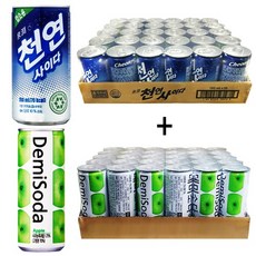 일화 천연사이다190ml(30캔) + 데미소다 애플250ml(30캔), 60개, 190ml