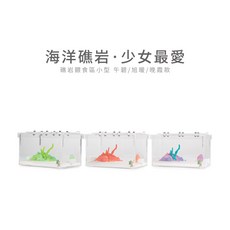 螞蟻帝國繽紛海底礁岩餵食區，長型小型掀蓋式壓克力蟻巢，多色可選，打造獨特螞蟻王國, 1個, G午碧