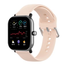 스페이스쉴드 샤오미 어메이즈핏 GTS4 GTS3 GTS2 GTS2e GTS2 mini GTR 42mm 호환 베이직 실리콘 스트랩 시계줄 밴드 20mm 3+1, 어메이즈핏 20mm, 샌드핑크