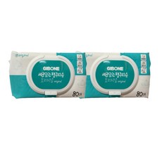 기본에 세균닦는 행주 티슈 캡형(패키지 리뉴얼 ), 80개입, 2개