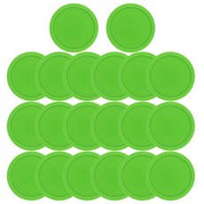 20Pcs 홈 에어 하키 퍽 플레이룸 게임 테이블용 플라스틱 하키 퍽, 64mm Light Green