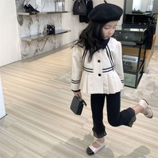 女童秋季外套 2023 新款時尚輕奢高級感百搭上衣 90cm-140cm