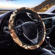 Brosoneto 범용 귀여운 자동차 핸들 커버 블루 열대 꽃 액세서리 통기성 프로텍터 미끄럼 방지 38.1cm(15인치) 휠 보호, 1개