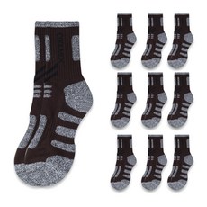 JJ Socks男款登山襪, 棕色（十雙）
