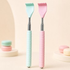 휴대용 접이식 길이조절 효자손 등글개, 1개, 라이트블루 1개, 라이트블루