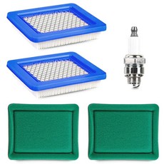 프리 필터와 스파크 플러그가 장착된 라키야다 2 PCS 491588S 에어 필터 B S 491588 장인 33644 토로 2032 트로이 빌트 존 디어 허스크바르나용 잔디 깎는