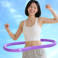 덕스훅 뱃살 다이어트 스프링 훌라후프, 퍼플, 1개, 1.5kg