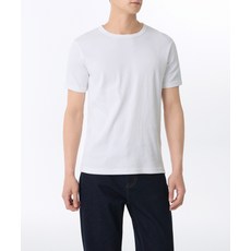 매장정품 무신사스탠다드 MUSINSA STANDARD 리브드 머슬 핏 크루 넥 티셔츠 [화이트] MMETS6Z11-WH 544627