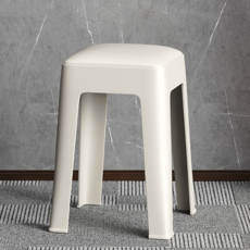 바이앳올 사각 쿠션 스툴 간의 수납 의자 BYH-05, 1개, 화이트