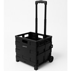 킨톤 밀키 접이식 다용도 캠핑 쇼핑카트, 블랙, 1개