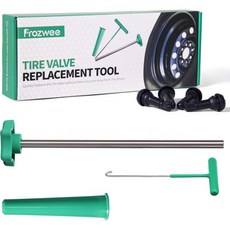 타이어 밸브 스템 코어 빠른 교체 도구 키트 자동차 트럭 오토바이 등 누수 교체에 완벽한 4개 TR413 포함, 1SET Tool & 4PCS TR413 Valve S