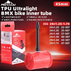 MOTSUV 도로 자전거 TPU 소재 초경량 36g 52g 사이클링 내부 튜브 24 인치 BMX 타이어 45mm 길이 프렌치 밸브 FV 부품, [01] 24 inch 507 36g