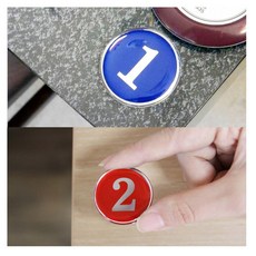 원형 에폭시 번호판 휴대용, 파랑