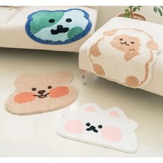 귀여운 캐릭터 미니러그 4종