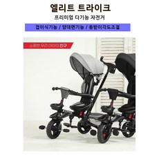 엘리트 트라이크 유아세발자전거 접이식폴딩, 1-블랙