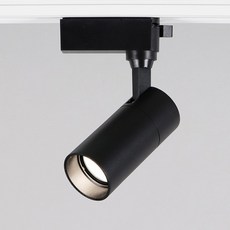 더쎈 LED 에코 카네스 원형 COB 레일스포트 10W 트랙등 플리커프리, 1개, 10W 흑색바디/주광색