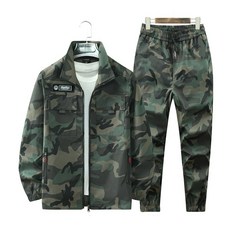 Gradle 남성 통기 방수 작업복세트 봄 가을 용접복 현장 내마모 근무복 바람막이+바지 세트 상하복세트