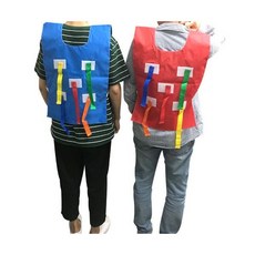 풍선대통령 꼬리잡기 게임(조끼1개 끈5개) (Araium), 02 A.꼬리잡기게임(파랑색)