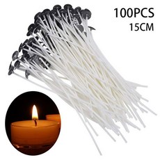 심지 100 왁스 9 개 사전 DIY 파티 세트당 cm 만들기 순면 15 코어 20cm 캔들 무연 용품, 15CM