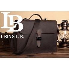 老兵牛仔 PQ0209 橫款商務復古公文包 耐拉個性男包