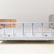 아동가구 침대 낙상방지 가드 접이식 안전 펜스 난간 보호대, 우드-4칸
