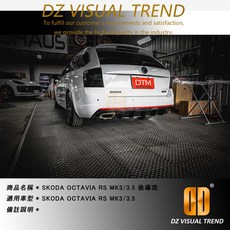 SKODA OCTAVIA RS MK3/3.5 DTM Design 後導流, 1個
