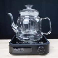 전기 하이라이트 차끓이기 데우기 티팟 차포트 가열 주전자 내열, 4. L8 블랙+1200ml 찻주전자