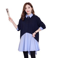 Hansuui 孕婦裝護理女領襯衫孕婦迷你一件