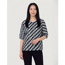 올리비아하슬러 패턴 쉬폰 블라우스 OHCMBL304