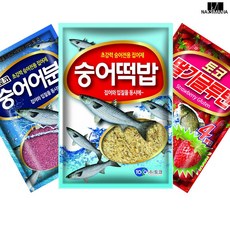 토코떡밥 숭어삼합 3종세트 (숭어어분 숭어떡밥 딸기글루텐), 1세트