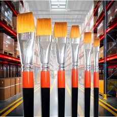 그림붓 2호 평붓 전문가 수업용품 디자인 회화용 캘리그라피 학생도구