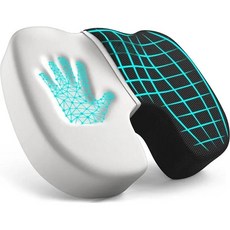 인체공학적 치질 방지 방석 메모리폼 베개 꼬리뼈 통증 완화 사무실 의자 자동차용, 4. BLACK