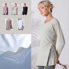 스포츠 운동 옆트임티 티셔츠 긴팔 필라테스복 요가복