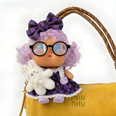 팝마트 크라이베이비 휴가 일기 시리즈 인형 인형옷 상의 치마 가방 안경 신발 토끼 세트 인형제외, 세트 (아기 옷만 입히고  아기는 아기 옷 입지 않음), 6 스커트+안경+신발+리본핀+화이트 토끼 세트-인형제외