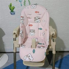 【A 優選】貝能餐椅原廠坐墊h580防水pu寶寶皮套夏座墊配件安全帶, 粉色貓咪牛津布透氣耐用600D